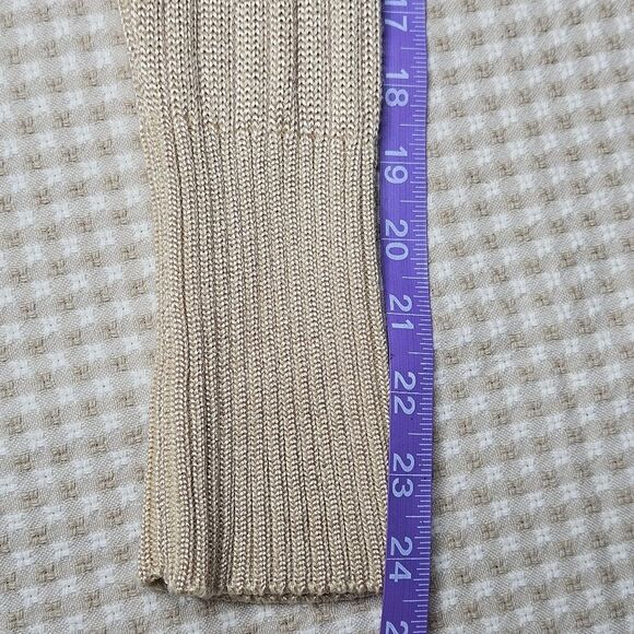 Talk of the Walk Atlantic City 80s Quarter Zip Camel Brown Plaid Knit Sweater - Picture 10 of 12